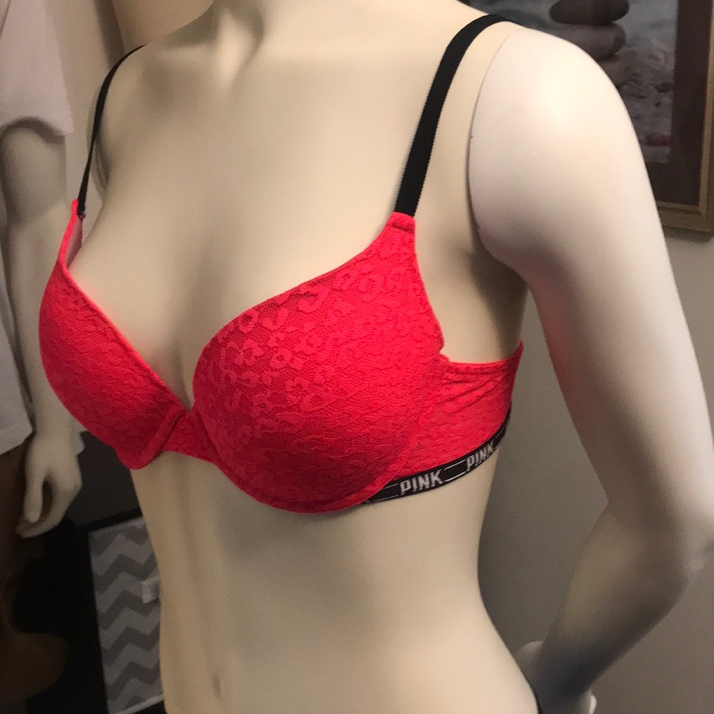36b push up pink bra